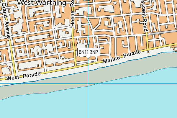 BN11 3NP map - OS VectorMap District (Ordnance Survey)