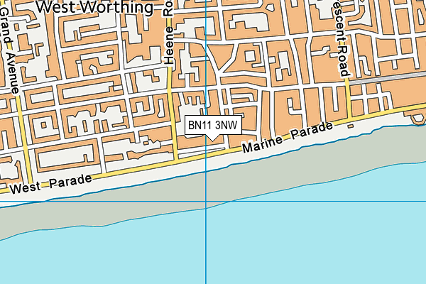 BN11 3NW map - OS VectorMap District (Ordnance Survey)