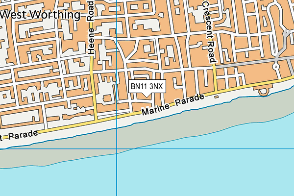 BN11 3NX map - OS VectorMap District (Ordnance Survey)