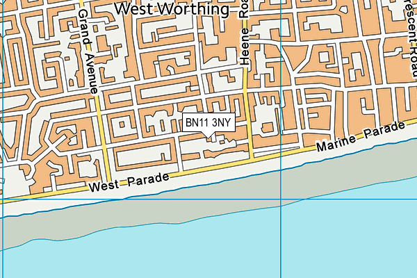 BN11 3NY map - OS VectorMap District (Ordnance Survey)