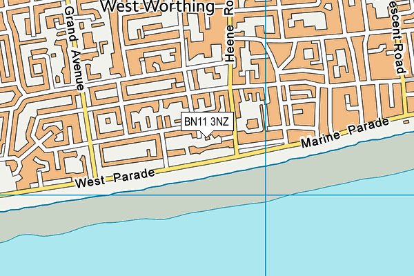 BN11 3NZ map - OS VectorMap District (Ordnance Survey)