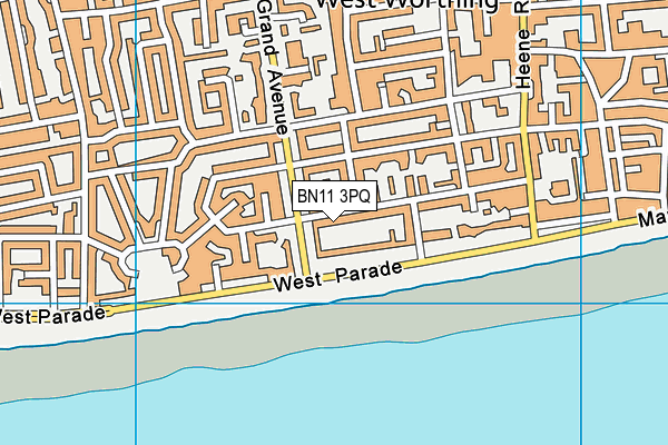 BN11 3PQ map - OS VectorMap District (Ordnance Survey)