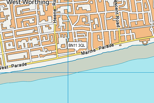 BN11 3QL map - OS VectorMap District (Ordnance Survey)