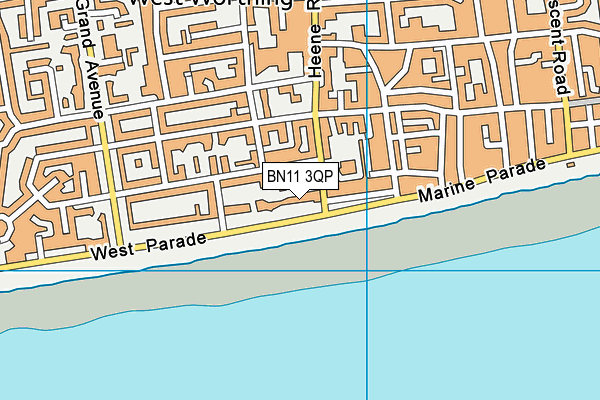 BN11 3QP map - OS VectorMap District (Ordnance Survey)