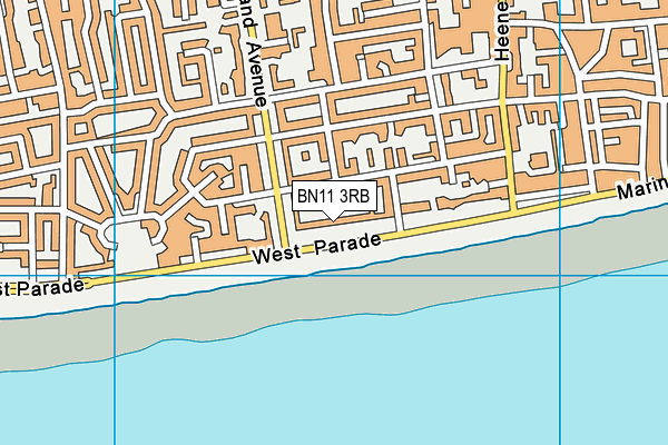 BN11 3RB map - OS VectorMap District (Ordnance Survey)