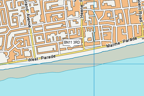BN11 3RD map - OS VectorMap District (Ordnance Survey)