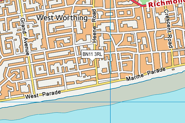 BN11 3RL map - OS VectorMap District (Ordnance Survey)