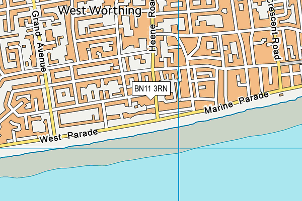 BN11 3RN map - OS VectorMap District (Ordnance Survey)