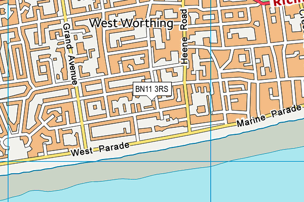 BN11 3RS map - OS VectorMap District (Ordnance Survey)