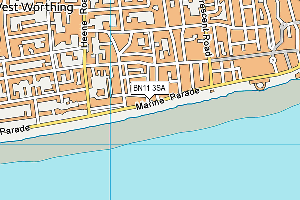 BN11 3SA map - OS VectorMap District (Ordnance Survey)