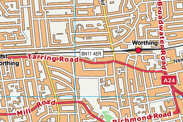 BN11 4ER map - OS VectorMap District (Ordnance Survey)