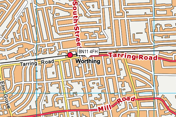 BN11 4FH map - OS VectorMap District (Ordnance Survey)