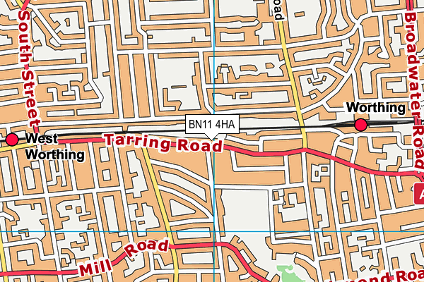 BN11 4HA map - OS VectorMap District (Ordnance Survey)