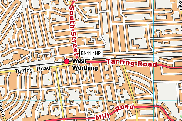 BN11 4HP map - OS VectorMap District (Ordnance Survey)