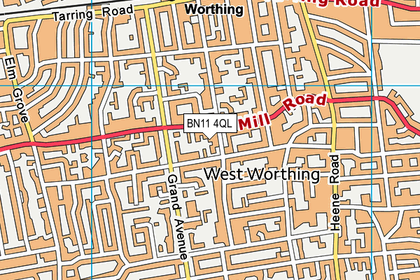 BN11 4QL map - OS VectorMap District (Ordnance Survey)