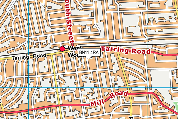 BN11 4RA map - OS VectorMap District (Ordnance Survey)