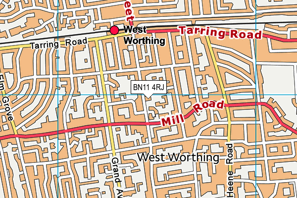 BN11 4RJ map - OS VectorMap District (Ordnance Survey)