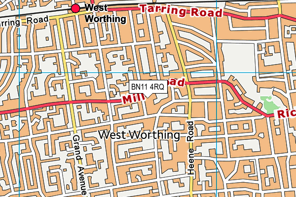 BN11 4RQ map - OS VectorMap District (Ordnance Survey)