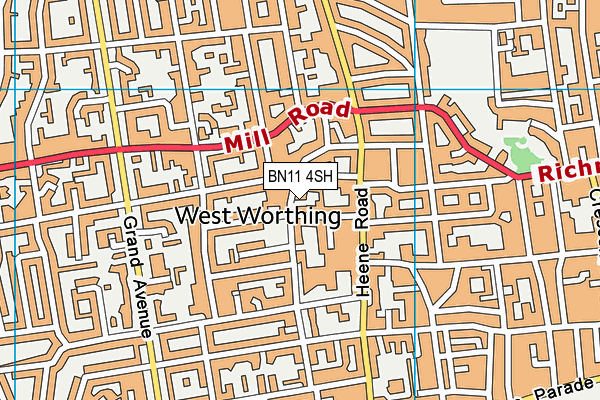 BN11 4SH map - OS VectorMap District (Ordnance Survey)
