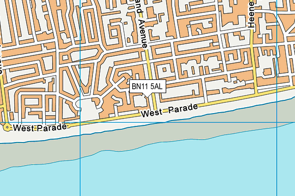 BN11 5AL map - OS VectorMap District (Ordnance Survey)