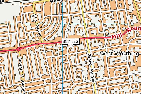 BN11 5BG map - OS VectorMap District (Ordnance Survey)