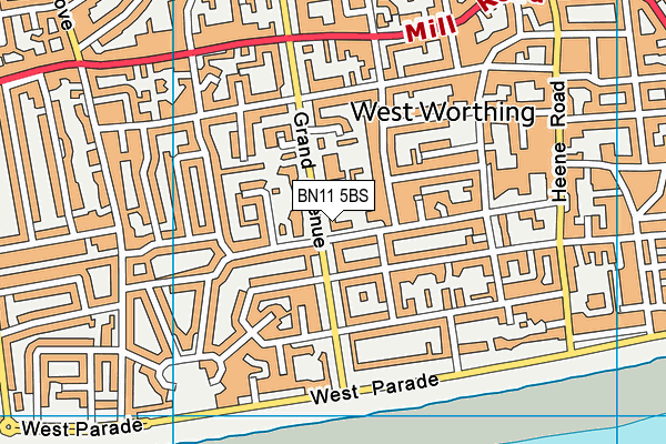 BN11 5BS map - OS VectorMap District (Ordnance Survey)