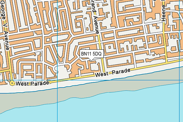 BN11 5DQ map - OS VectorMap District (Ordnance Survey)