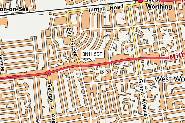 BN11 5DT map - OS VectorMap District (Ordnance Survey)
