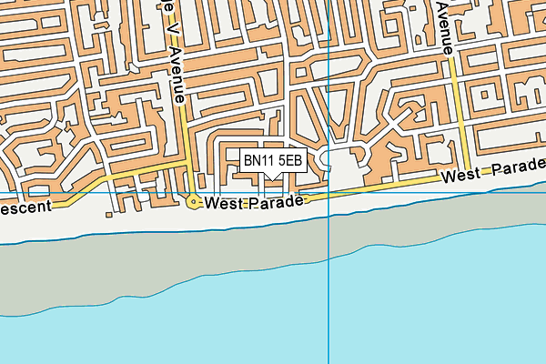 BN11 5EB map - OS VectorMap District (Ordnance Survey)