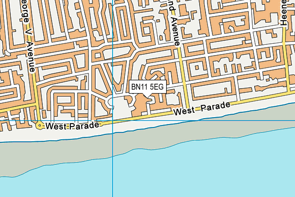 BN11 5EG map - OS VectorMap District (Ordnance Survey)