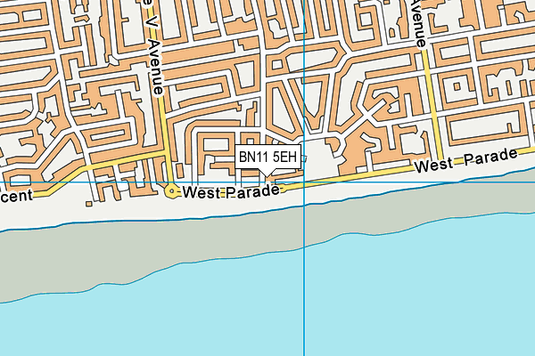 BN11 5EH map - OS VectorMap District (Ordnance Survey)