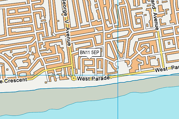 BN11 5EP map - OS VectorMap District (Ordnance Survey)