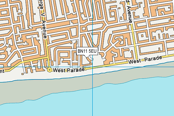 BN11 5EU map - OS VectorMap District (Ordnance Survey)