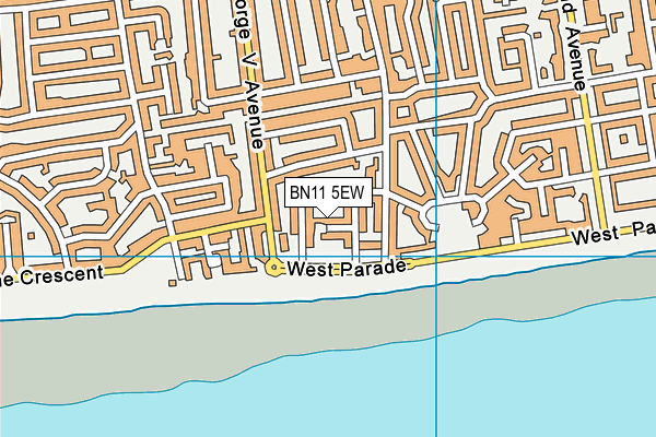 BN11 5EW map - OS VectorMap District (Ordnance Survey)