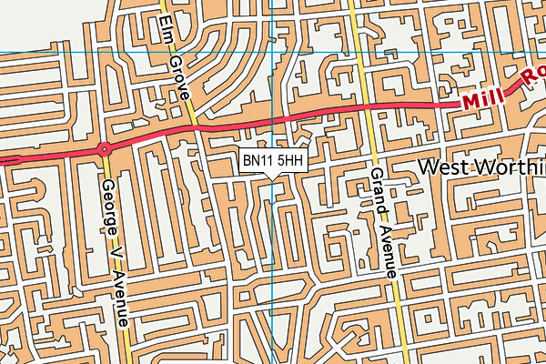 BN11 5HH map - OS VectorMap District (Ordnance Survey)
