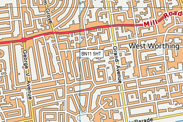 BN11 5HT map - OS VectorMap District (Ordnance Survey)