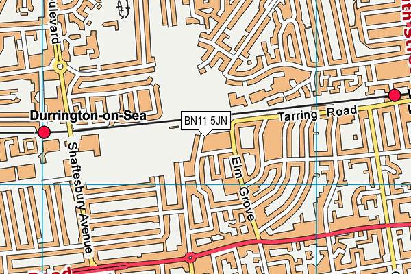 BN11 5JN map - OS VectorMap District (Ordnance Survey)