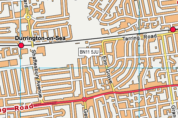 BN11 5JU map - OS VectorMap District (Ordnance Survey)