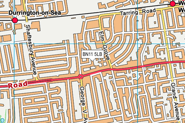 BN11 5LB map - OS VectorMap District (Ordnance Survey)