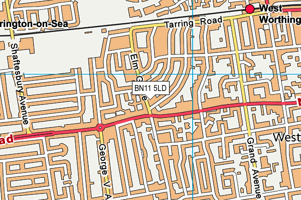 BN11 5LD map - OS VectorMap District (Ordnance Survey)