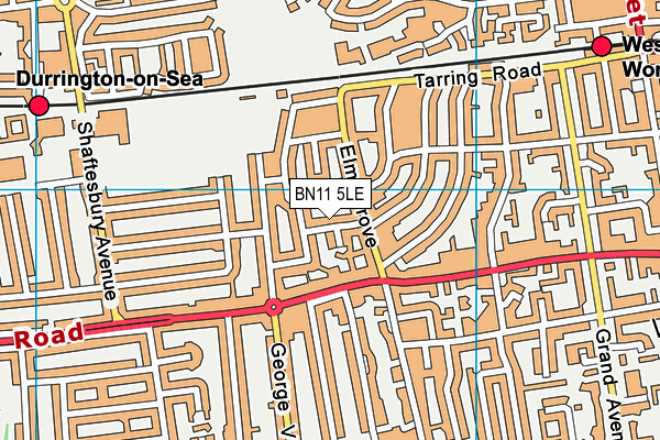 BN11 5LE map - OS VectorMap District (Ordnance Survey)
