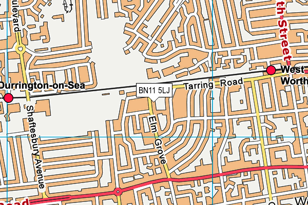 BN11 5LJ map - OS VectorMap District (Ordnance Survey)