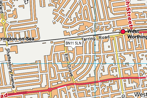 BN11 5LN map - OS VectorMap District (Ordnance Survey)