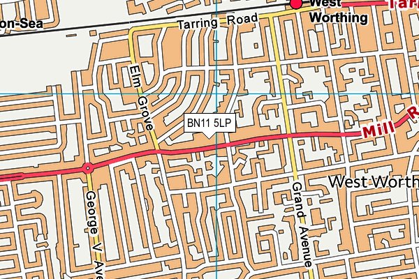BN11 5LP map - OS VectorMap District (Ordnance Survey)