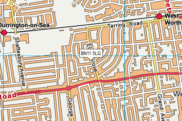 Elm Grove Primary map (BN11 5LQ) - OS VectorMap District (Ordnance Survey)
