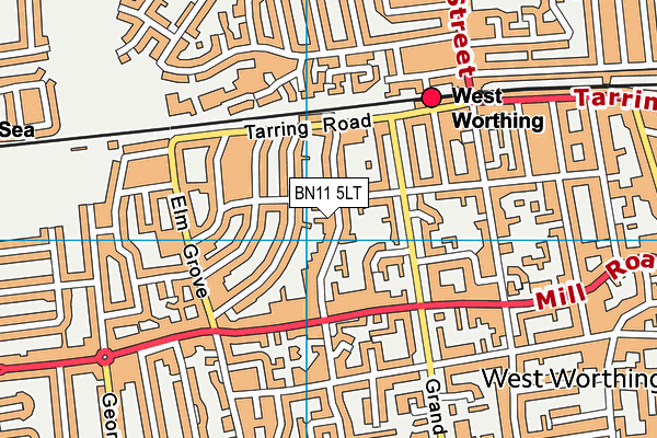 BN11 5LT map - OS VectorMap District (Ordnance Survey)