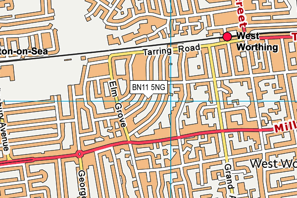 BN11 5NG map - OS VectorMap District (Ordnance Survey)