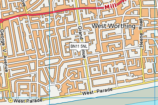 BN11 5NL map - OS VectorMap District (Ordnance Survey)
