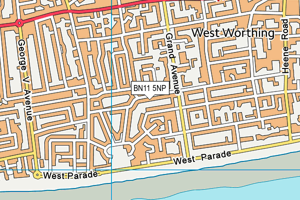 BN11 5NP map - OS VectorMap District (Ordnance Survey)