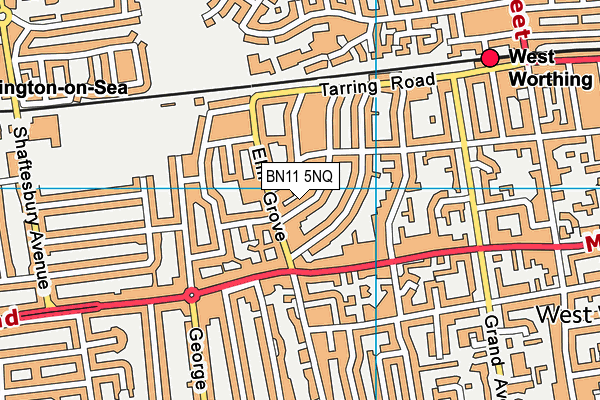 BN11 5NQ map - OS VectorMap District (Ordnance Survey)